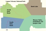 the map of the park showing different sections